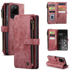 CaseMe-C30 PU + TPU Multifunctional Horizontal Flip Leather Case with Holder & Card Slot & Wallet & Zipper Pocket, For Samsung Galaxy S10+, For Samsung Galaxy S20 5G, For Samsung Galaxy S20+ 5G, For Samsung Galaxy S20 Ultra 5G, For Samsung Galaxy S20 F...