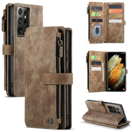 CaseMe-C30 PU + TPU Multifunctional Horizontal Flip Leather Case with Holder & Card Slot & Wallet & Zipper Pocket