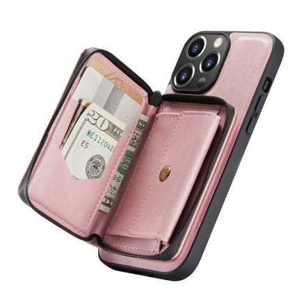 JEEHOOD Magnetic Zipper Horizontal Flip Leather Case with Holder & Card Slot & Wallet, For iPhone 13 mini, For iPhone 13, For iPhone 13 Pro, For iPhone 13 Pro Max