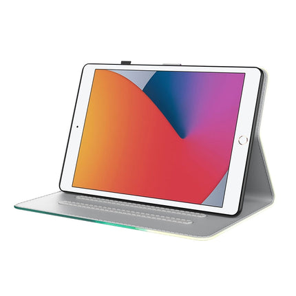 Watercolor Pattern Skin Feel Magnetic Horizontal Flip PU Leather Case with Holder & Card Slots & Photo Frame & Sleep / Wake-up Function, For iPad 9.7 (2018 & 2017) / Air 2 / Air