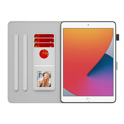 Watercolor Pattern Skin Feel Magnetic Horizontal Flip PU Leather Case with Holder & Card Slots & Photo Frame & Sleep / Wake-up Function, For iPad 9.7 (2018 & 2017) / Air 2 / Air