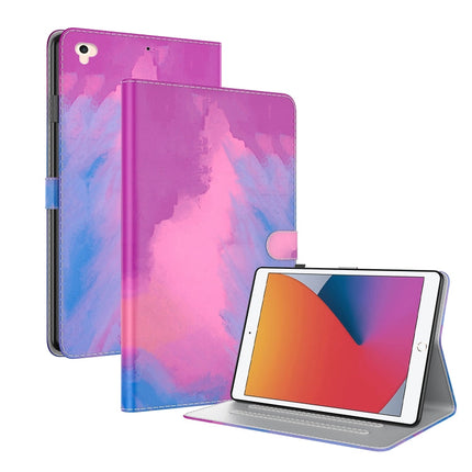 Watercolor Pattern Skin Feel Magnetic Horizontal Flip PU Leather Case with Holder & Card Slots & Photo Frame & Sleep / Wake-up Function, For iPad 9.7 (2018 & 2017) / Air 2 / Air