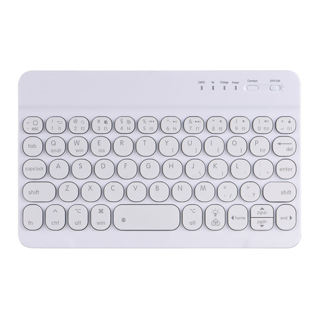 HY006D Round Keys Detachable Bluetooth Keyboard Leather Case with Colorful Backlight & Holder for iPad mini 6, HY006D