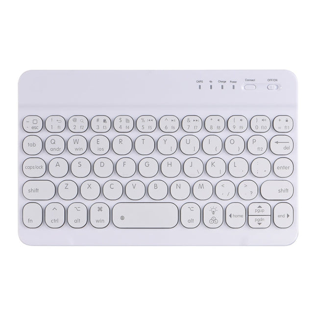 HY006D Round Keys Detachable Bluetooth Keyboard Leather Case with Colorful Backlight & Holder for iPad mini 6, HY006D