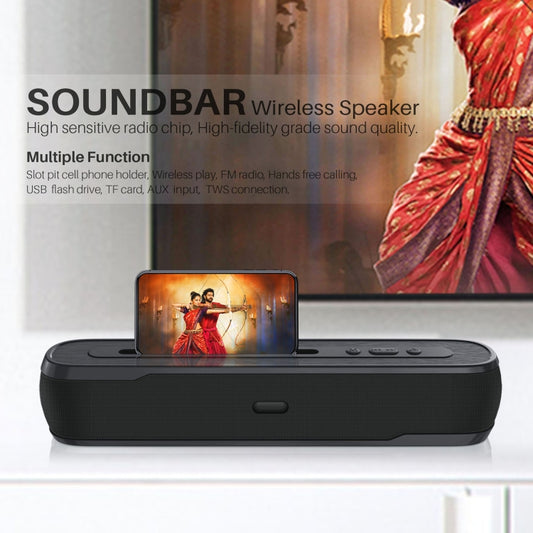 NewRixing NR-9017 Outdoor Portable Bluetooth Speaker with Phone Holder, Support Hands-free Call / TF Card / FM / U Disk