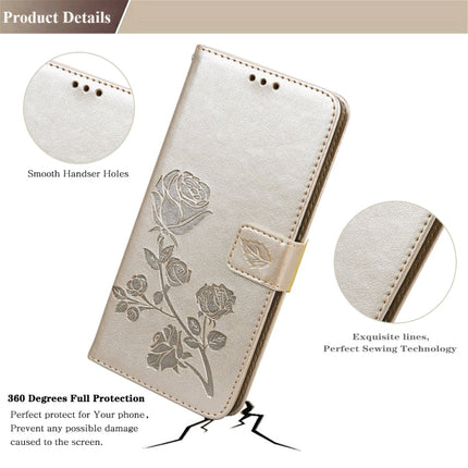 Rose Embossed Horizontal Flip PU Leather Case with Holder & Card Slots & Wallet