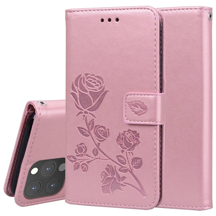 Rose Embossed Horizontal Flip PU Leather Case with Holder & Card Slots & Wallet