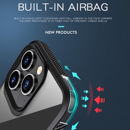 MG Series Carbon Fiber TPU + Clear PC Four-corner Airbag Shockproof Case, For iPhone 13 Pro, For iPhone 13 Pro Max