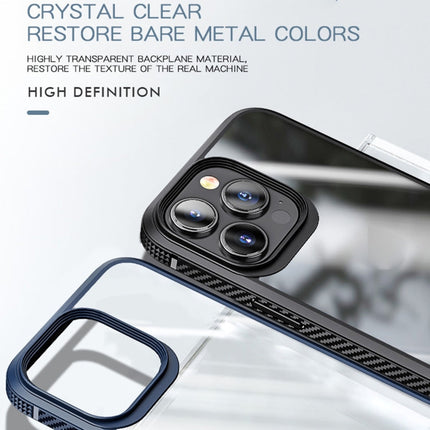 MG Series Carbon Fiber TPU + Clear PC Four-corner Airbag Shockproof Case, For iPhone 13 mini, For iPhone 13, For iPhone 13 Pro, For iPhone 13 Pro Max