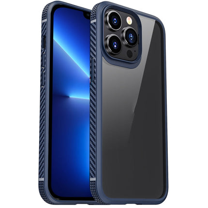 MG Series Carbon Fiber TPU + Clear PC Four-corner Airbag Shockproof Case, For iPhone 13 Pro, For iPhone 13 Pro Max