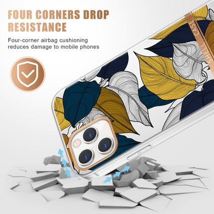 High Translucent Electroplating Flower Pattern TPU + PC Shockproof Case, For iPhone 13, For iPhone 13 Pro Max