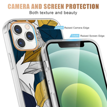 High Translucent Electroplating Flower Pattern TPU + PC Shockproof Case, For iPhone 13, For iPhone 13 Pro Max