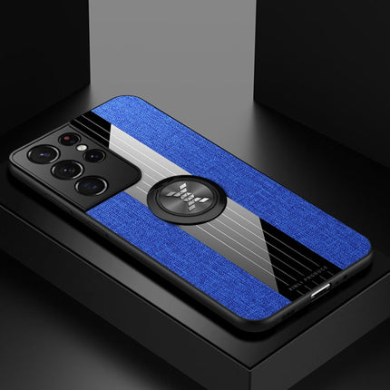 XINLI Stitching Cloth Textue Shockproof TPU Protective Case with Ring Holder, For Samsung Galaxy S21 Ultra 5G, For Samsung Galaxy S21+ 5G