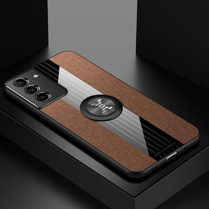 XINLI Stitching Cloth Textue Shockproof TPU Protective Case with Ring Holder, For Samsung Galaxy S21 Ultra 5G, For Samsung Galaxy S21+ 5G