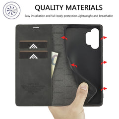 LC.IMEEKE Strong Magnetism Ultra-thin Horizontal Flip Matte TPU + PU Leather Case with Holder & Card Slots & Wallet, For Samsung Galaxy A32 5G