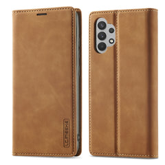 LC.IMEEKE Strong Magnetism Ultra-thin Horizontal Flip Matte TPU + PU Leather Case with Holder & Card Slots & Wallet, For Samsung Galaxy A32 5G