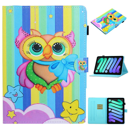 Coloured Drawing Horizontal Flip Leather Case with Holder & Card Slot & Sleep / Wake-up Function, For iPad mini 2024 / mini 6