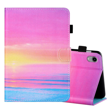 Coloured Drawing Stitching Horizontal Flip Leather Case with Holder & Card Slot & Sleep / Wake-up Function, For iPad mini 2024 / mini 6, For iPad mini 6