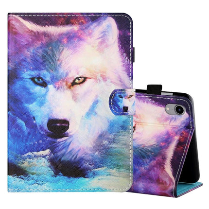 Coloured Drawing Stitching Horizontal Flip Leather Case with Holder & Card Slot & Sleep / Wake-up Function, For iPad mini 2024 / mini 6, For iPad mini 6