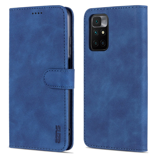 AZNS Skin Feel Calf Texture Horizontal Flip Leather Case with Card Slots & Holder & Wallet, For Xiaomi Redmi 10