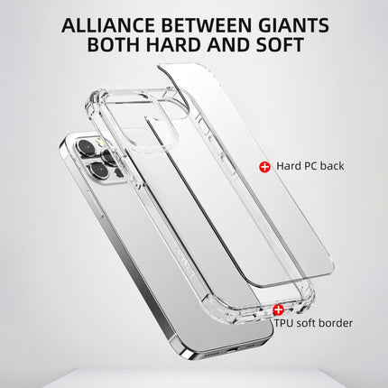 iPAKY Crystal Clear Series Transparent Shockproof TPU + PC Protective Case, For iPhone 13