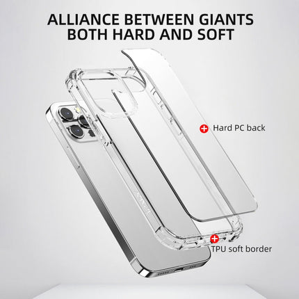 iPAKY Crystal Clear Series Transparent Shockproof TPU + PC Protective Case
