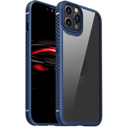 MG Series Carbon Fiber TPU + Clear PC Four-corner Airbag Shockproof Case, For iPhone 12 Pro Max, For iPhone 12 / 12 Pro, For iPhone 11 Pro, For iPhone 11 Pro Max