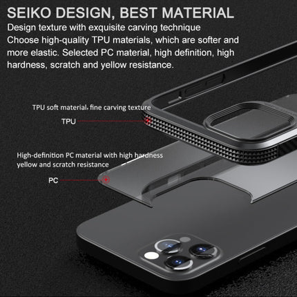 MG Series Carbon Fiber TPU + Clear PC Four-corner Airbag Shockproof Case, For iPhone 12 Pro Max, For iPhone 12 / 12 Pro, For iPhone 11 Pro, For iPhone 11 Pro Max
