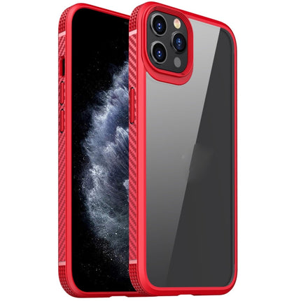 MG Series Carbon Fiber TPU + Clear PC Four-corner Airbag Shockproof Case, For iPhone 12 Pro Max, For iPhone 12 / 12 Pro, For iPhone 11 Pro, For iPhone 11 Pro Max
