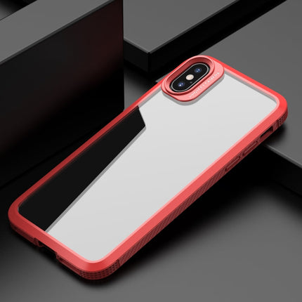 MG Series Carbon Fiber TPU + Clear PC Four-corner Airbag Shockproof Case, For iPhone X / XS, For iPhone XS Max, For iPhone XR