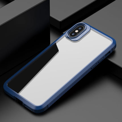 MG Series Carbon Fiber TPU + Clear PC Four-corner Airbag Shockproof Case, For iPhone X / XS, For iPhone XS Max, For iPhone XR