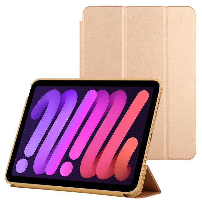 3-fold Horizontal Flip Smart Leather Case with Sleep / Wake-up Function & Holder, For iPad mini 6