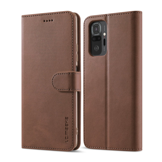 LC.IMEEKE Calf Texture Horizontal Flip Leather Case with Holder & Card Slots & Wallet, For Xiaomi Redmi 10