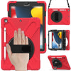 Silicone + PC Protective Case with Holder & Shoulder Strap, For iPad 10.2 2021 / 2020 / 2019