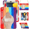 Silicone + PC Protective Case with Holder & Shoulder Strap, For iPad 10.2 2021 / 2020 / 2019