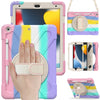 Silicone + PC Protective Case with Holder & Shoulder Strap, For iPad 10.2 2021 / 2020 / 2019