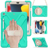 Silicone + PC Protective Case with Holder & Shoulder Strap, For iPad 10.2 2021 / 2020 / 2019