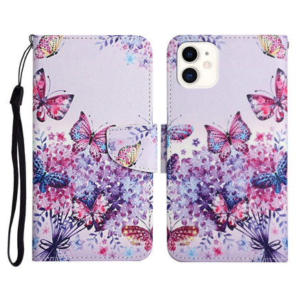 Painted Pattern Horizontal Flip Leather Case with Holder & Card Slot & Wallet, For iPhone 12 mini