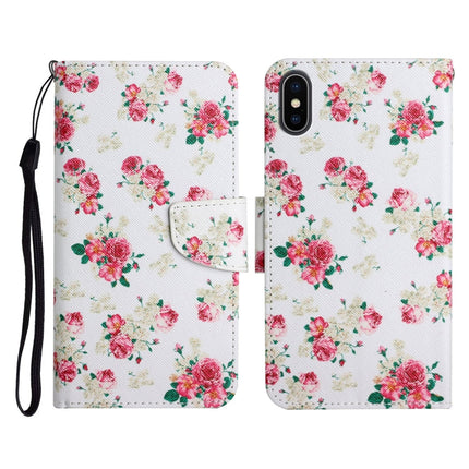 Painted Pattern Horizontal Flip Leather Case with Holder & Card Slot & Wallet, For iPhone X / XS