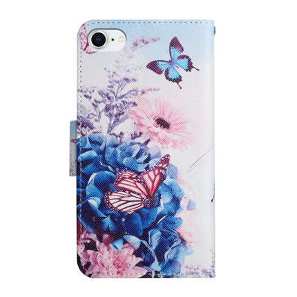 Painted Pattern Horizontal Flip Leather Case with Holder & Card Slot & Wallet, For iPhone SE 2022 / SE 2020 / 8 / 7