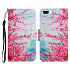 For iPhone 8 Plus & 7 Plus / Red Cherry Blossoms