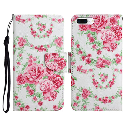 Painted Pattern Horizontal Flip Leather Case with Holder & Card Slot & Wallet, For iPhone 8 Plus & 7 Plus