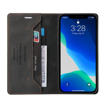 Skin Feel Anti-theft Brush Horizontal Flip Leather Case with Holder & Card Slots & Wallet, For iPhone 13 Pro Max, For iPhone 13 Pro, For iPhone 13, For iPhone 13 mini, For iPhone 12 Pro Max, For iPhone 12 / 12 Pro