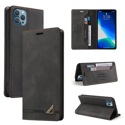 Skin Feel Anti-theft Brush Horizontal Flip Leather Case with Holder & Card Slots & Wallet, For iPhone 13 Pro Max, For iPhone 13 Pro, For iPhone 13, For iPhone 13 mini, For iPhone 12 Pro Max, For iPhone 12 / 12 Pro