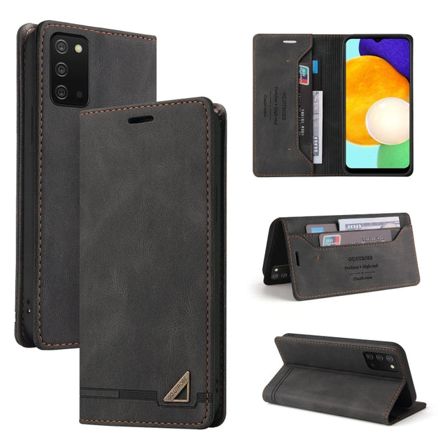 For Samsung Galaxy A03s 166mm Skin Feel Anti-theft Brush Horizontal Flip Leather Case with Holder & Card Slots & Wallet(Brown)