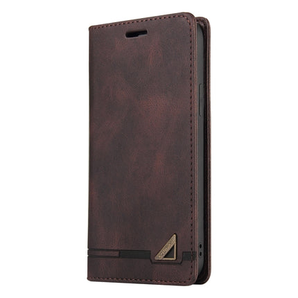 For Samsung Galaxy A03s 166mm Skin Feel Anti-theft Brush Horizontal Flip Leather Case with Holder & Card Slots & Wallet(Brown)