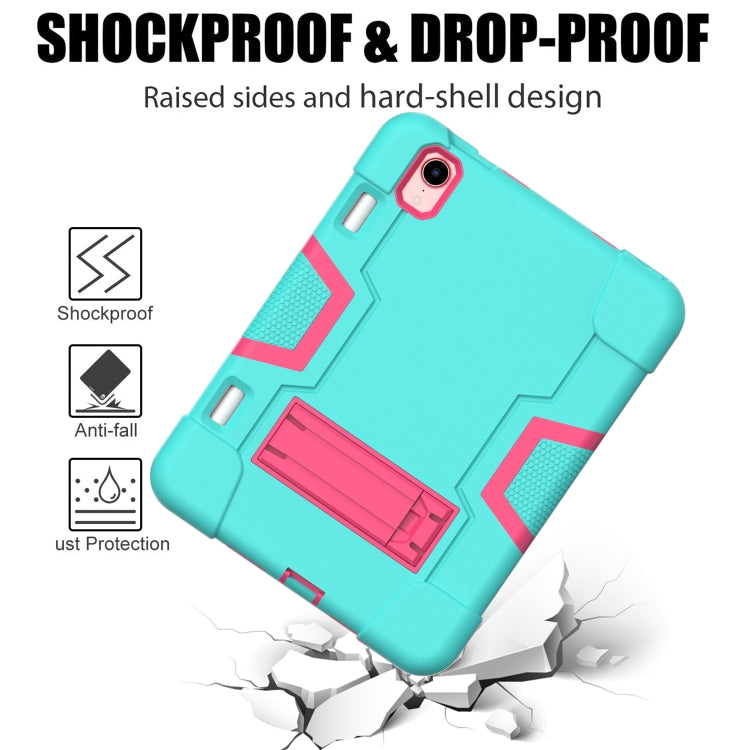 Contrast Color Robot Shockproof Silicone + PC Protective Case with Holder & Pen Slot, For iPad mini 2024 / mini 6