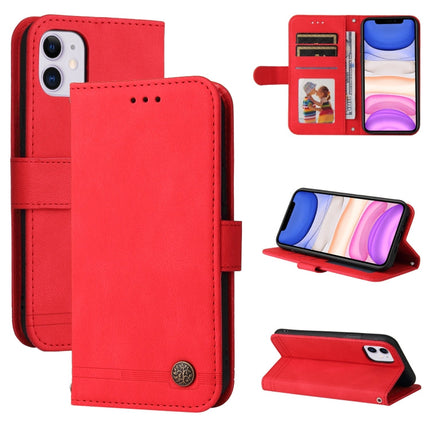 Skin Feel Life Tree Metal Button Horizontal Flip Leather Case with Holder & Card Slot & Wallet & Photo Frame & Strap, For iPhone 12 mini, For iPhone 12 / 12 Pro, For iPhone 12 Pro Max, For iPhone 11
