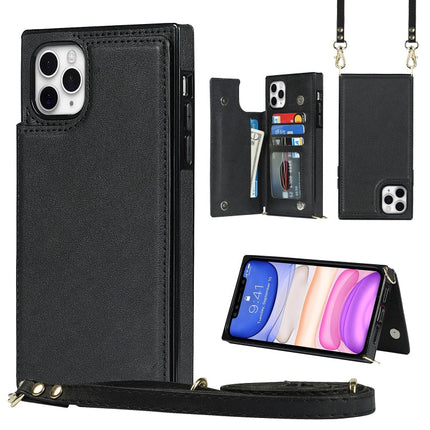 Cross-body Square Double Buckle Flip Card Bag TPU+PU Case with Card Slots & Wallet & Photo & Strap, For iPhone 11 Pro Max, For iPhone 12 mini, For iPhone 12 / 12 Pro, For iPhone 12 Pro Max