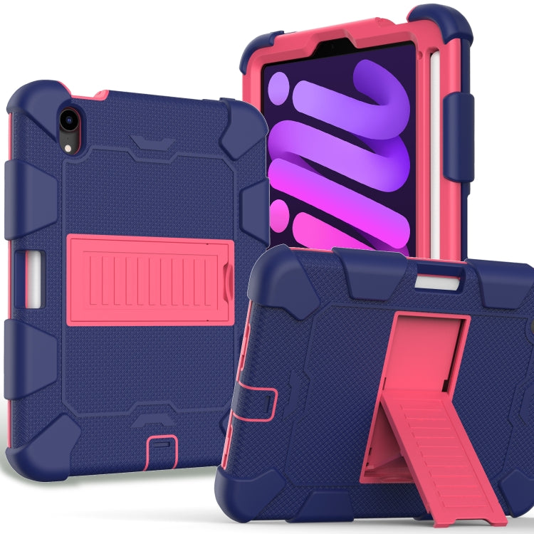 Two-Color Robot Shockproof Silicone + PC Protective Case with Holder & Pen Slot, For iPad mini 2024 / mini 6